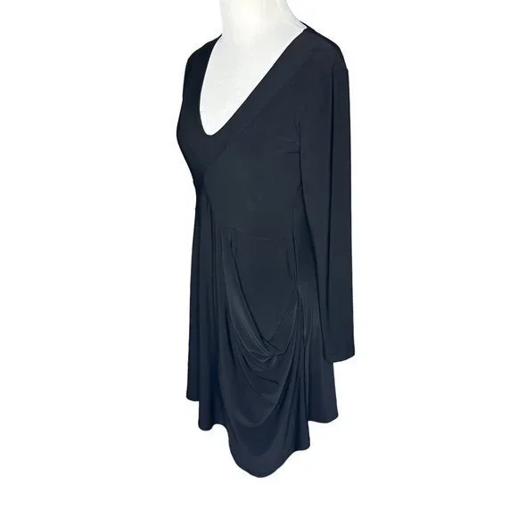 Sympli The‎ Best Black Long Sleeve Midi Dress Size 2 - Picture 2 of 5